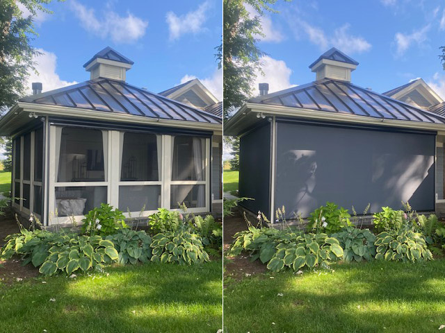 Interior and Exterior Solar Screen Systems